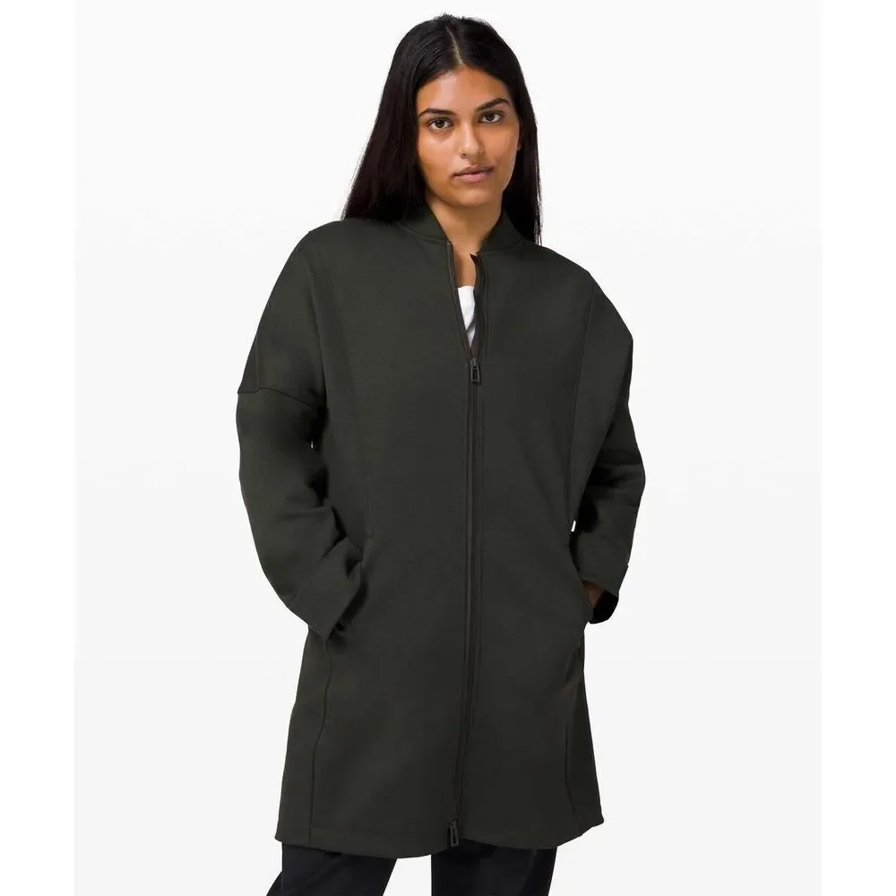Lululemon‎ Take A Stroll Jacket Dark Olive Green Womens Size 8